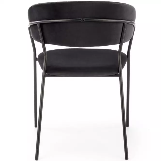 Stolička K426 Velvet/Kov čierna