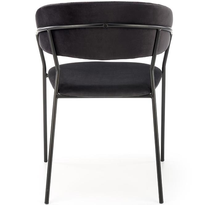 Stolička K426 Velvet/Kov čierna
