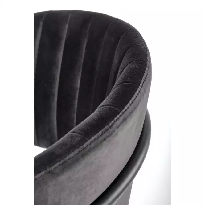 Stolička K426 Velvet/Kov čierna