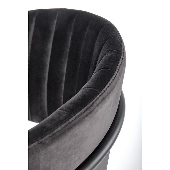 Stolička K426 Velvet/Kov čierna