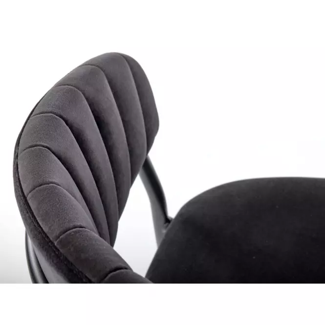 Stolička K426 Velvet/Kov čierna