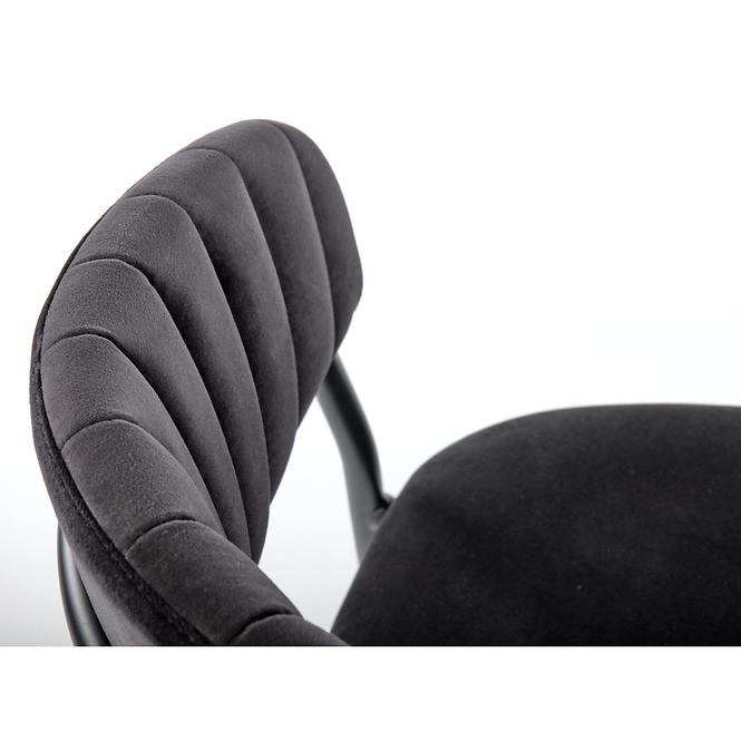 Stolička K426 Velvet/Kov čierna