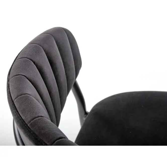 Stolička K426 Velvet/Kov čierna,8