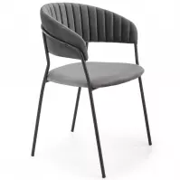 Stolička K426 Velvet/Kov Šedá