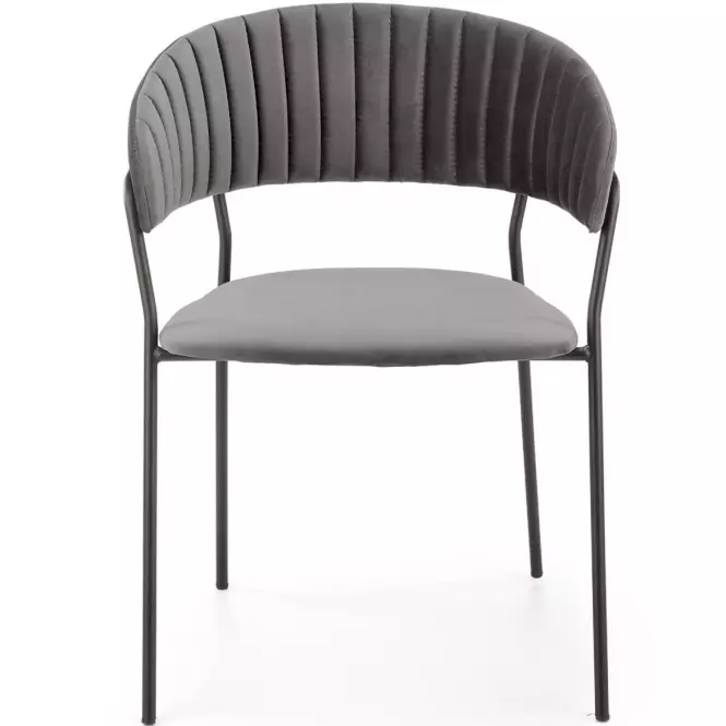 Stolička K426 Velvet/Kov Šedá