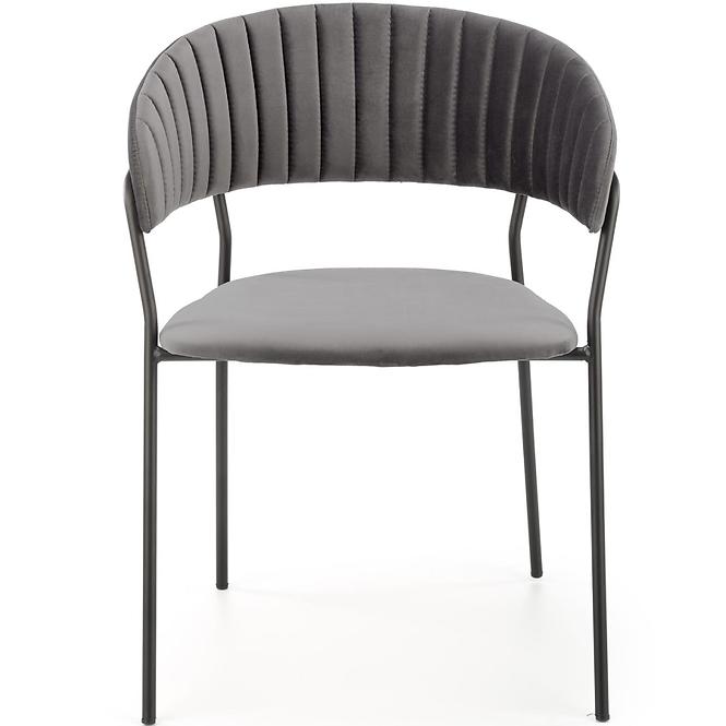 Stolička K426 Velvet/Kov Šedá