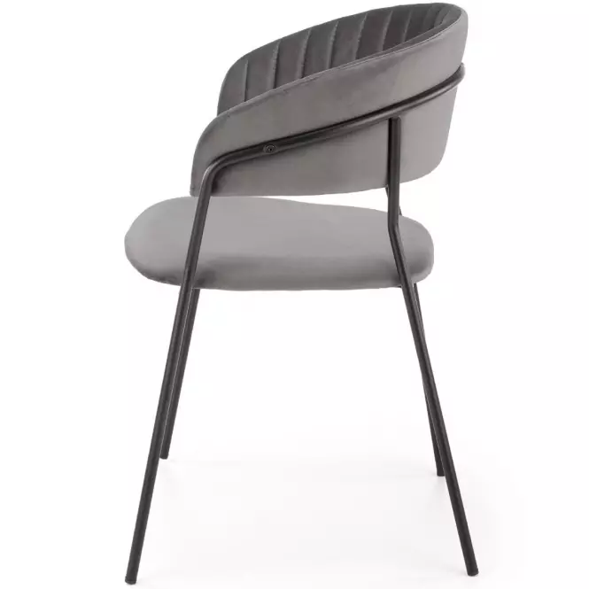Stolička K426 Velvet/Kov Šedá