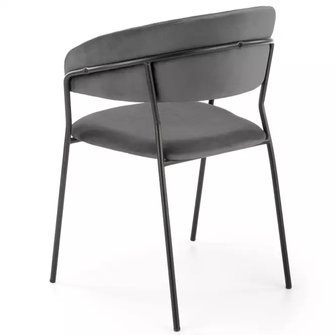 Stolička K426 Velvet/Kov Šedá
