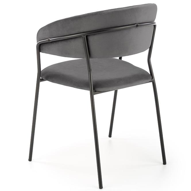 Stolička K426 Velvet/Kov Šedá