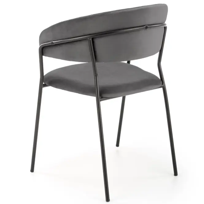 Stolička K426 Velvet/Kov Šedá,5