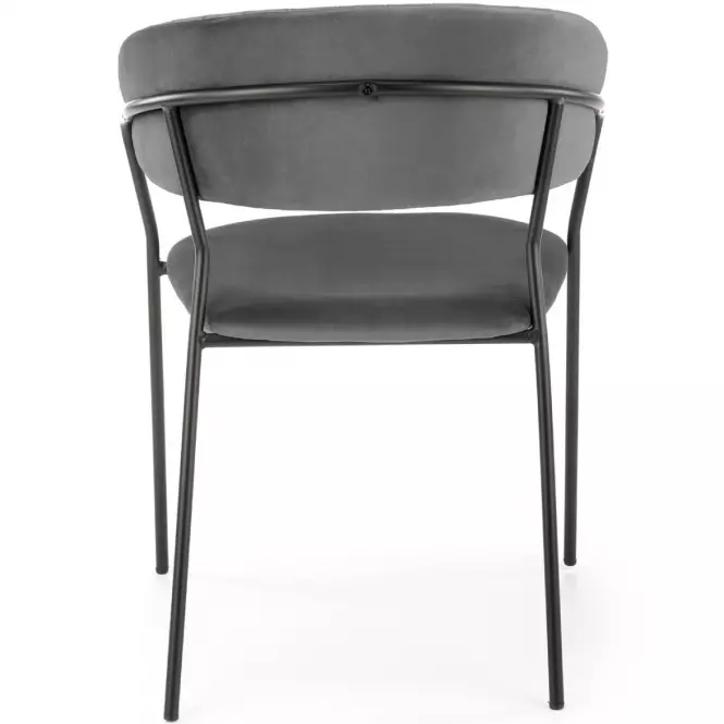 Stolička K426 Velvet/Kov Šedá
