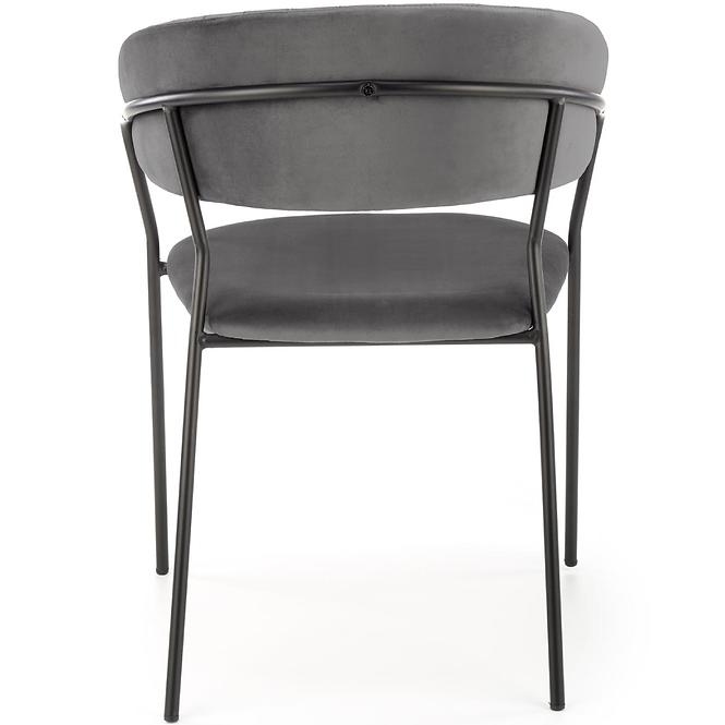 Stolička K426 Velvet/Kov Šedá