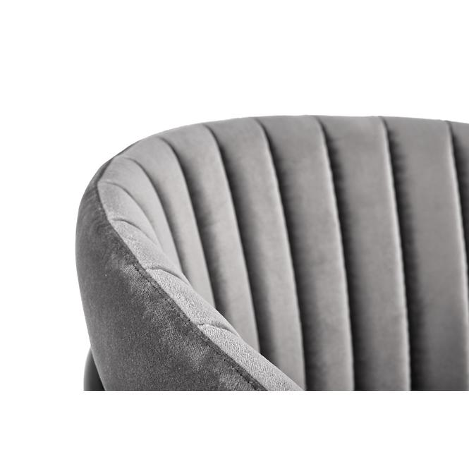 Stolička K426 Velvet/Kov Šedá