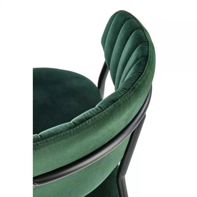 Stolička K426 Velvet/Kov Tmavozelený