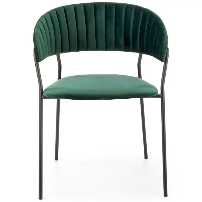 Stolička K426 Velvet/Kov Tmavozelený,6
