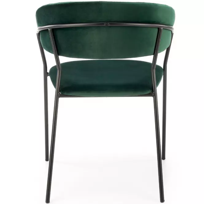 Stolička K426 Velvet/Kov Tmavozelený