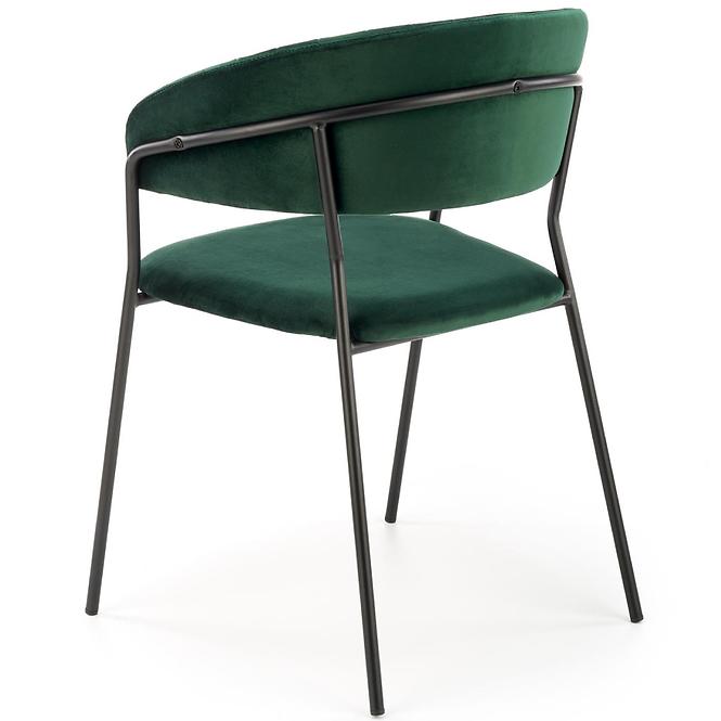 Stolička K426 Velvet/Kov Tmavozelený