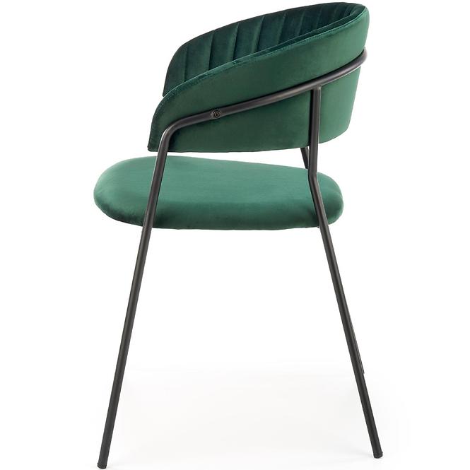 Stolička K426 Velvet/Kov Tmavozelený