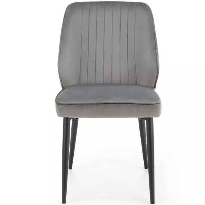 Stolička K432 Velvet/Kov Šedá