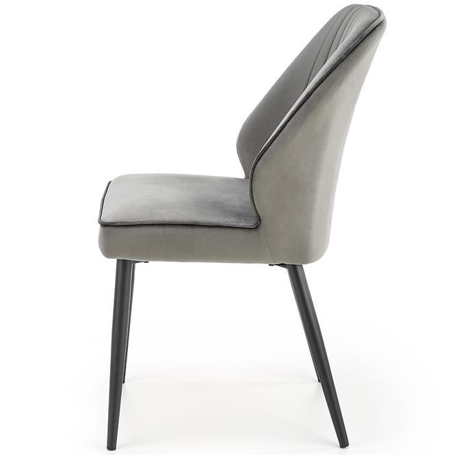 Stolička K432 Velvet/Kov Šedá