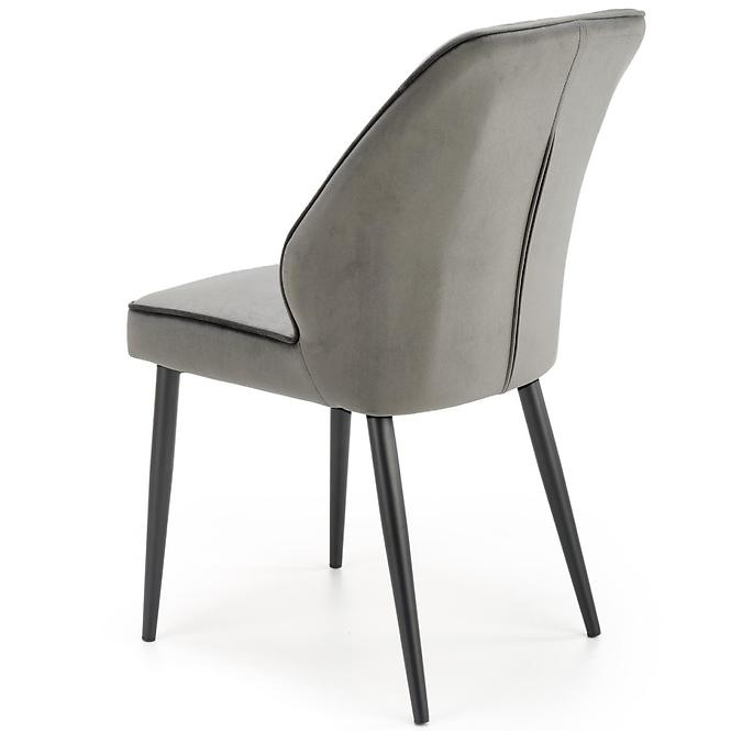 Stolička K432 Velvet/Kov Šedá
