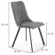 Stolička K450 Velvet/Kov Šedá,2