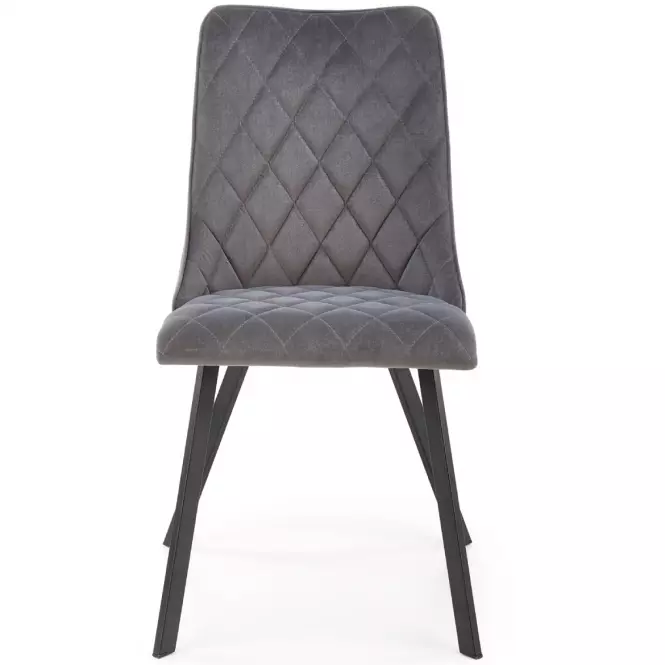 Stolička K450 Velvet/Kov Šedá