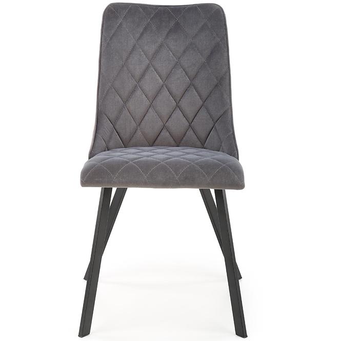 Stolička K450 Velvet/Kov Šedá