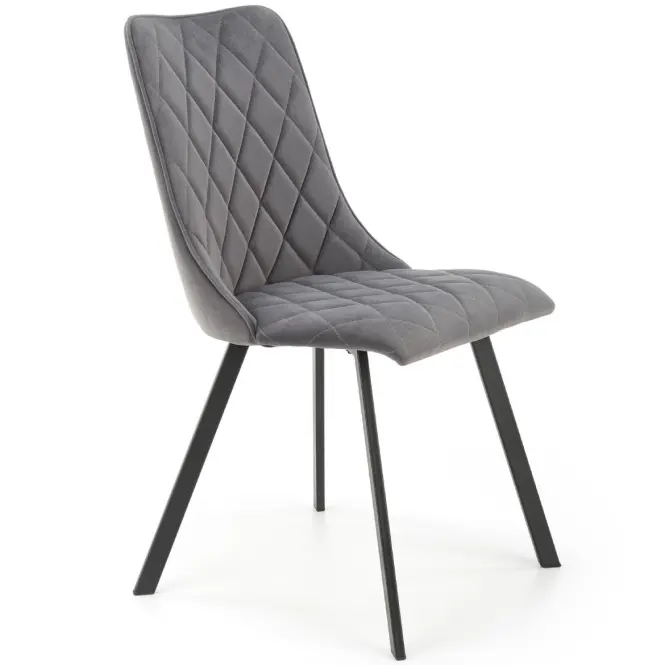 Stolička K450 Velvet/Kov Šedá,4