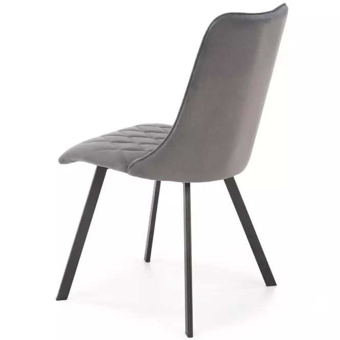 Stolička K450 Velvet/Kov Šedá
