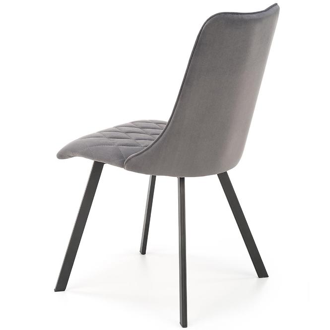 Stolička K450 Velvet/Kov Šedá,5