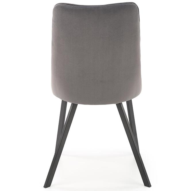 Stolička K450 Velvet/Kov Šedá