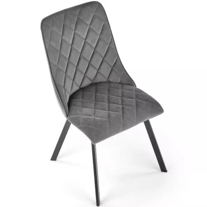 Stolička K450 Velvet/Kov Šedá