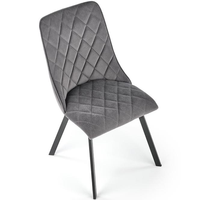 Stolička K450 Velvet/Kov Šedá