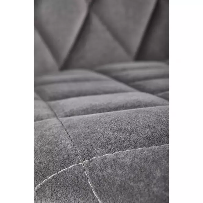 Stolička K450 Velvet/Kov Šedá