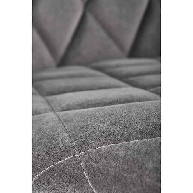 Stolička K450 Velvet/Kov Šedá