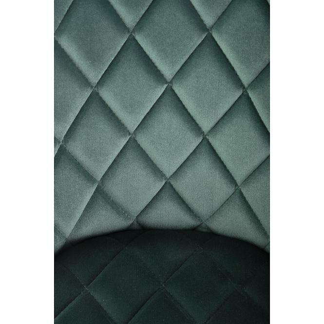 Stolička K450 Velvet/Kov Tmavozelený