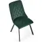 Stolička K450 Velvet/Kov Tmavozelený,4