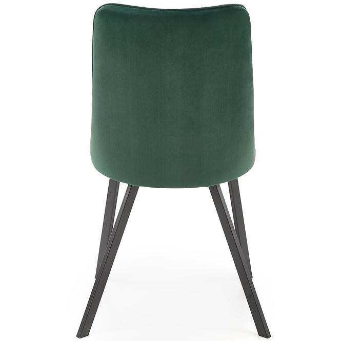 Stolička K450 Velvet/Kov Tmavozelený