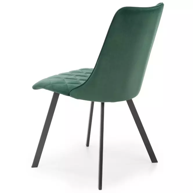 Stolička K450 Velvet/Kov Tmavozelený