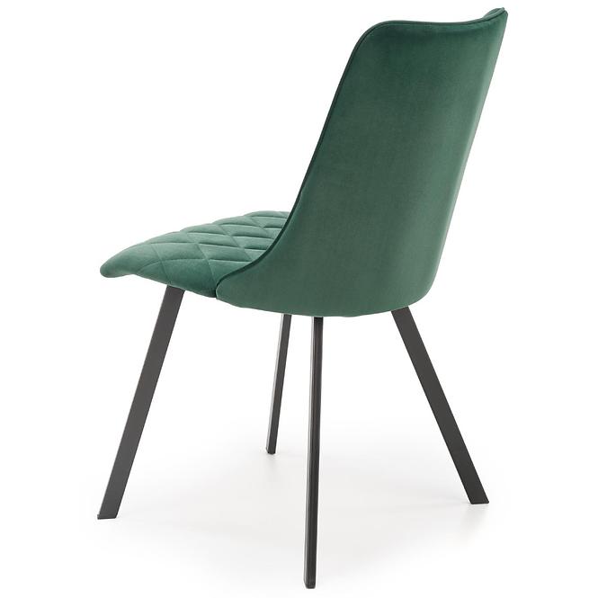 Stolička K450 Velvet/Kov Tmavozelený