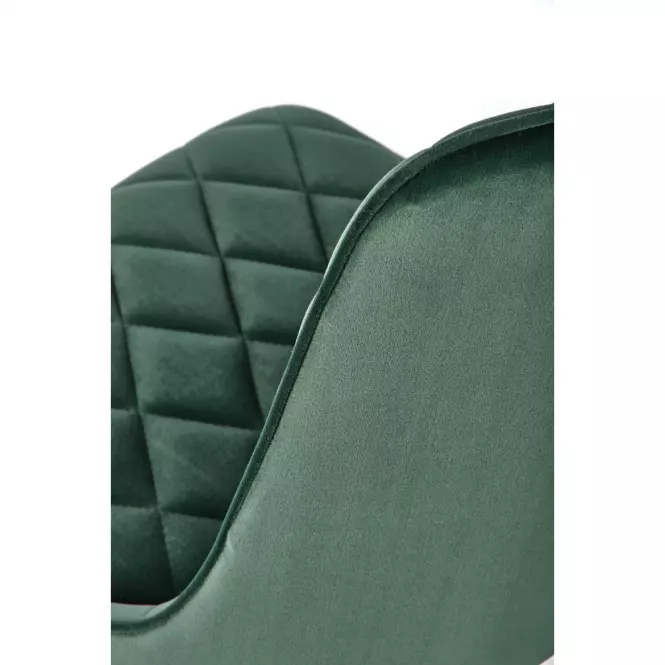 Stolička K450 Velvet/Kov Tmavozelený