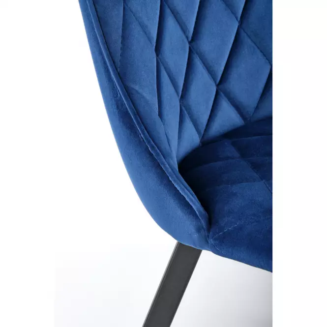 Stolička K450 Velvet/Kov Granát