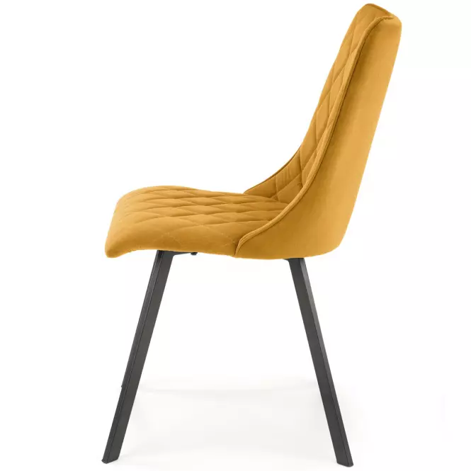 Stolička K450 Velvet/Kov Horčica