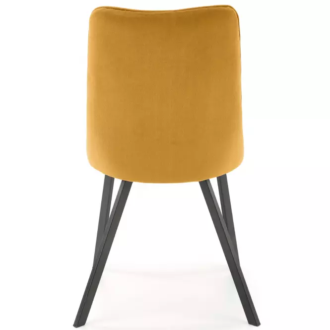 Stolička K450 Velvet/Kov Horčica