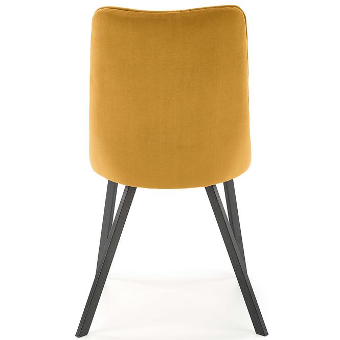 Stolička K450 Velvet/Kov Horčica