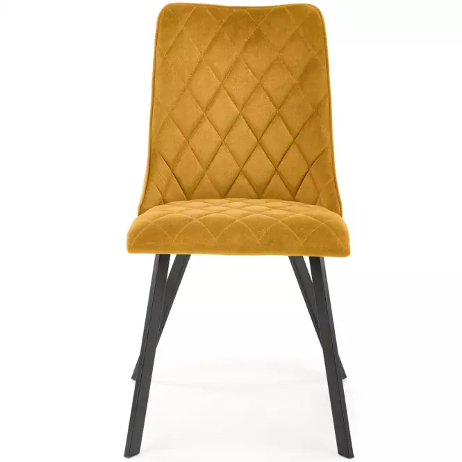 Stolička K450 Velvet/Kov Horčica