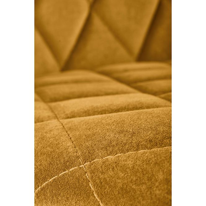 Stolička K450 Velvet/Kov Horčica