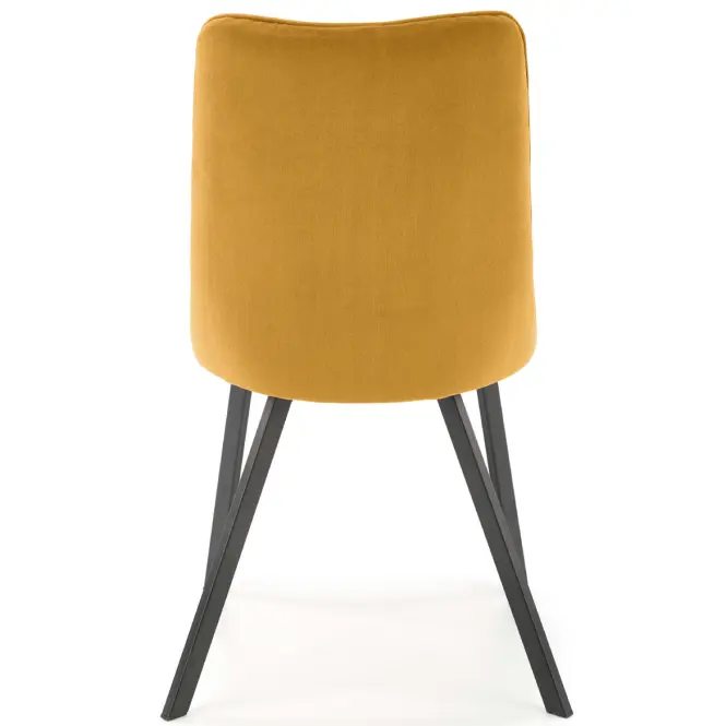 Stolička K450 Velvet/Kov horčicová