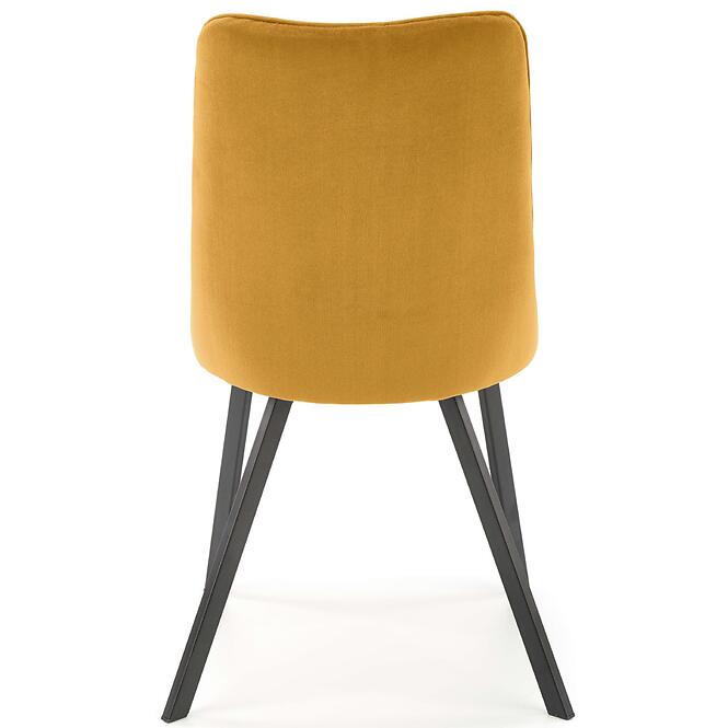 Stolička K450 Velvet/Kov horčicová,4